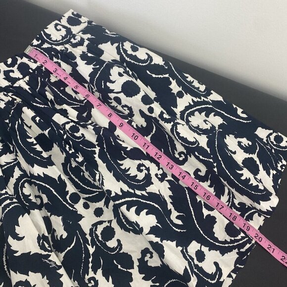 Banana Republic Milly Collection Women's Cotton Elastic Waist Skirt Size 6 Navy - Picture 8 of 9